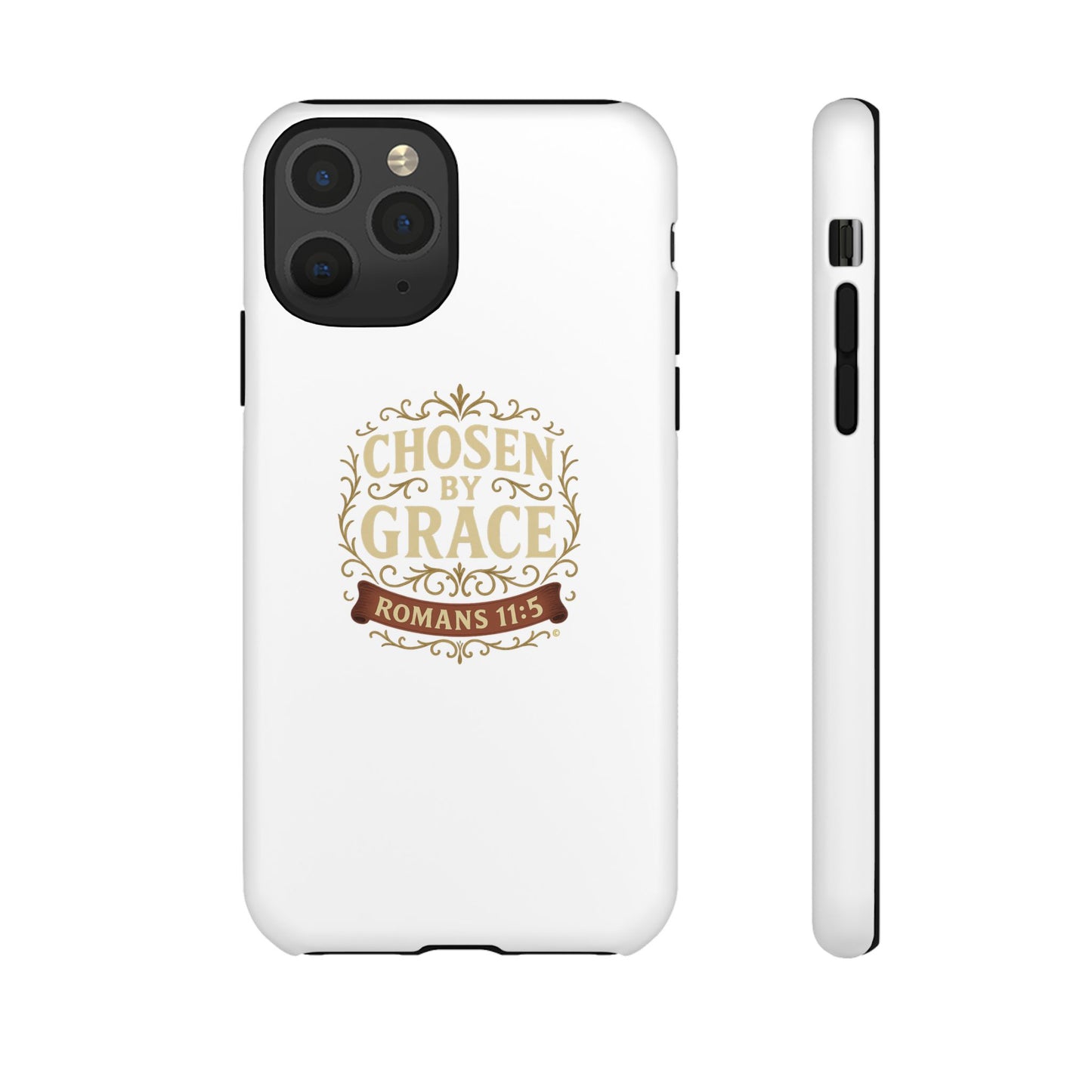 Chosen by Grace (Color), Rugged Phone Case, Inspirational Mobile Cover, Gift for Faith Lovers, Faith-Based Protector