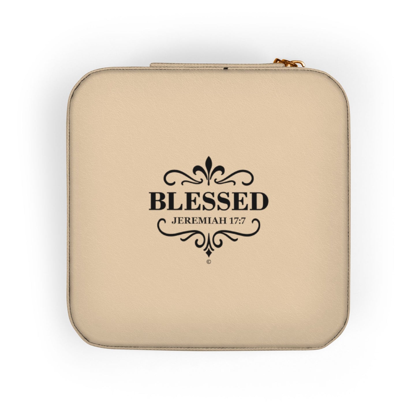 Blessed Elegant Jewelry Travel Case for Minimalist Adventurers, Portable Accessory Organizer, Perfect for Travel, Gifts, Special Occasions