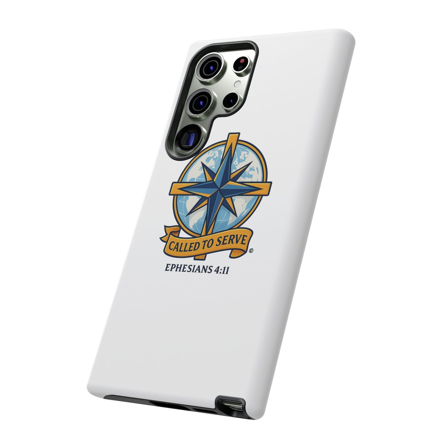 Called to Serve (Full Color), Rugged Phone Case, Inspirational Mobile Cover, Gift for Faith Lovers, Faith-Based Protector - Cross Apparel USA