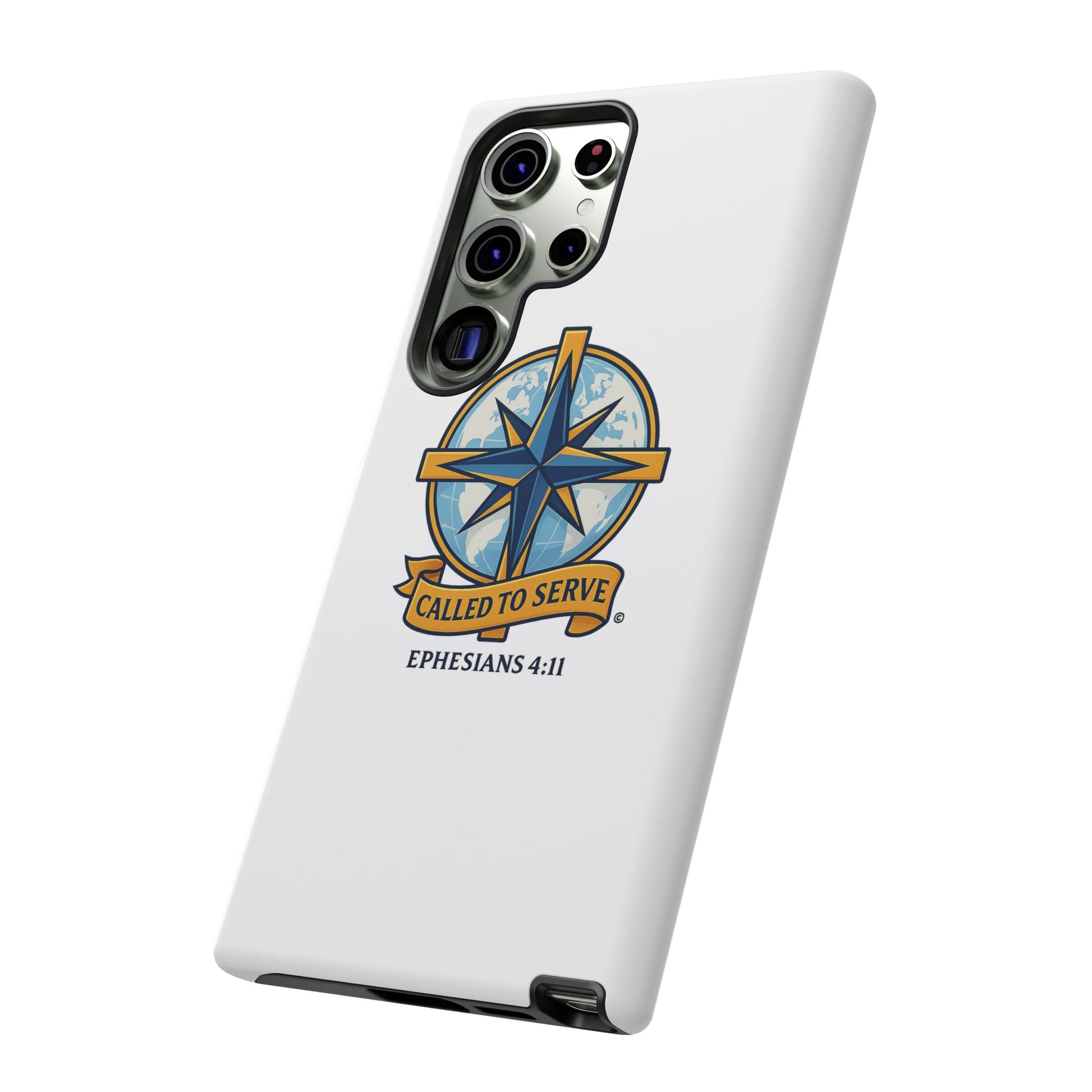 Called to Serve (Full Color), Rugged Phone Case, Inspirational Mobile Cover, Gift for Faith Lovers, Faith-Based Protector - Cross Apparel USA
