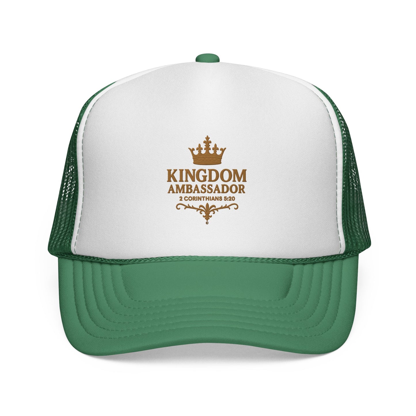 Kingdom Ambassador (Gold Lettering) Trucker Cap for Everyday Style, Faith-based Gift, Inspirational Headwear