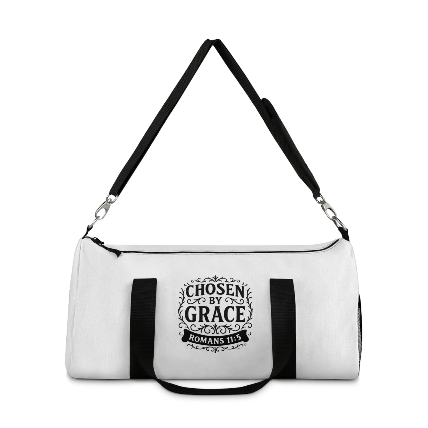 Chosen by Grace Duffel Bag | Stylish Gym Bag, Travel Bag for Women, Motivational Fitness Bag, Faith-Inspired Luggage, Gift for Believers