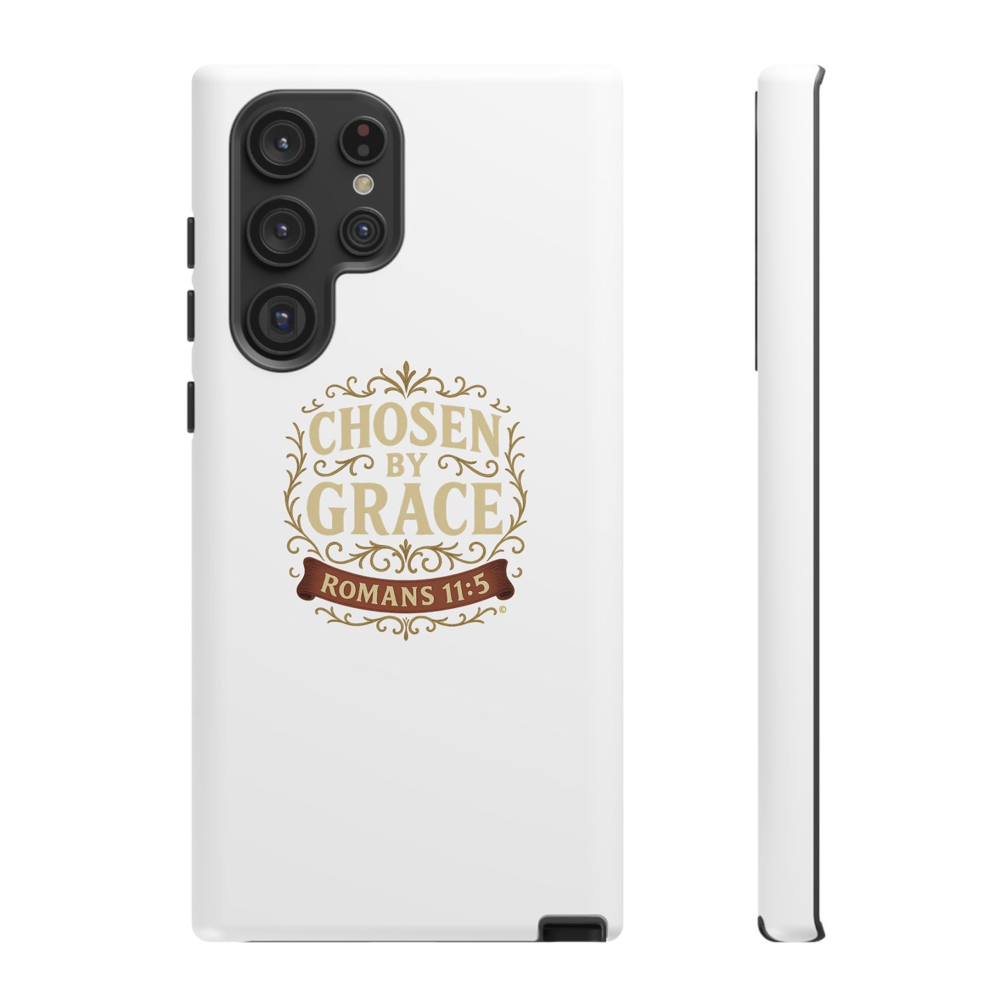 Chosen by Grace (Color), Rugged Phone Case, Inspirational Mobile Cover, Gift for Faith Lovers, Faith-Based Protector