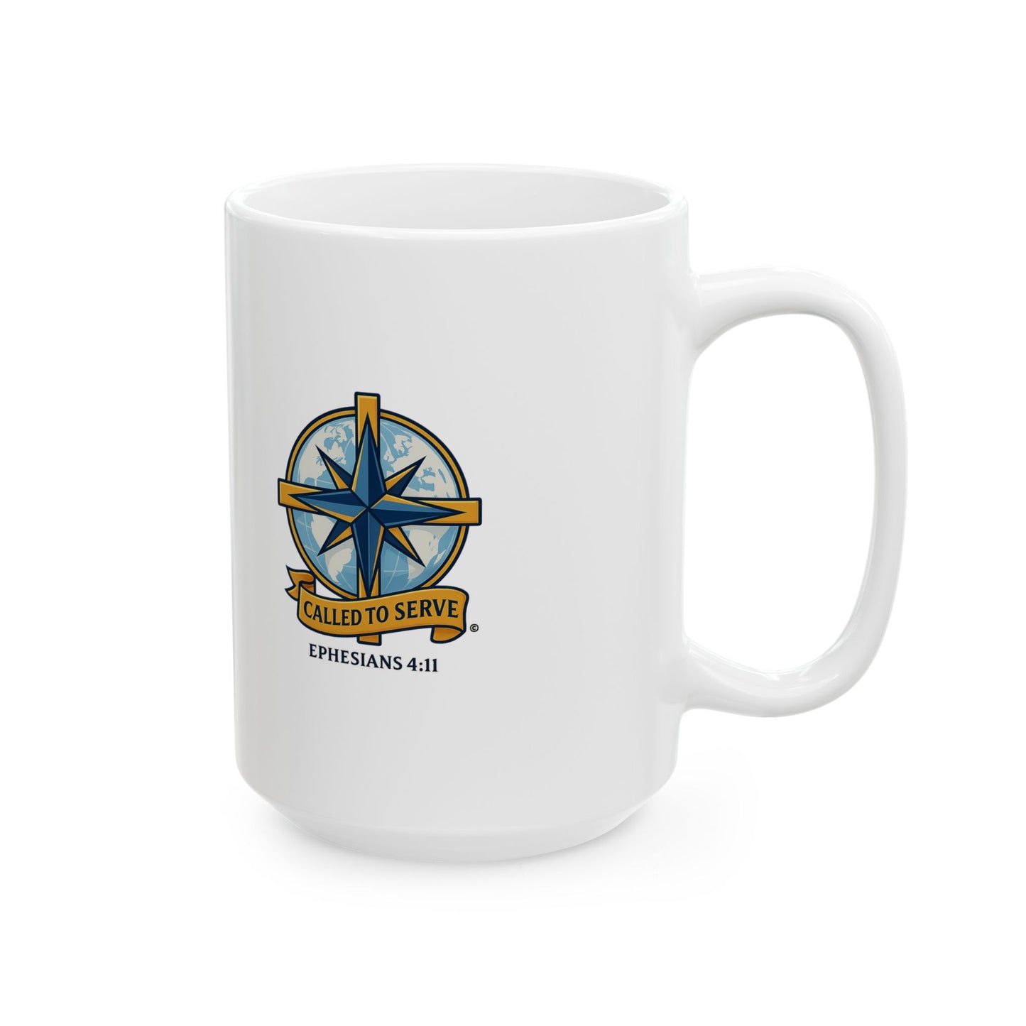 Called to Serve (Full Color) Ceramic Mug, Inspirational Gift, Coffee Cup for Faith, Gift of Believers, Devotional Drinkware (11oz, 15oz)