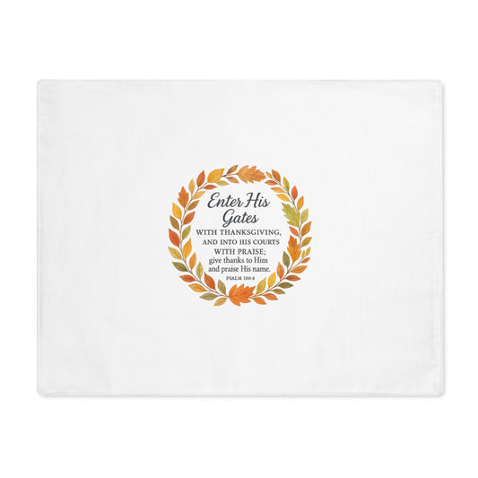 Enter His Gates with Thanksgiving Inspirational Placemat with Verse