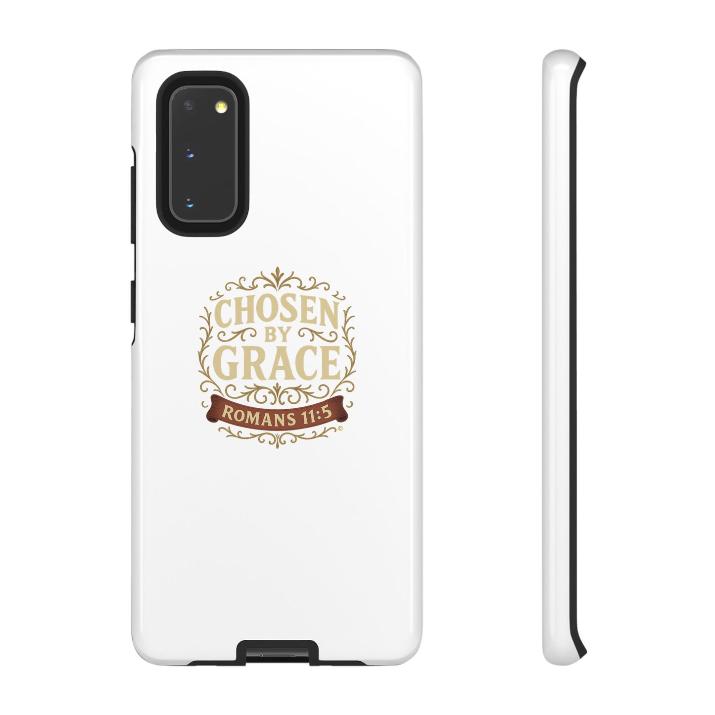 Chosen by Grace (Color), Rugged Phone Case, Inspirational Mobile Cover, Gift for Faith Lovers, Faith-Based Protector