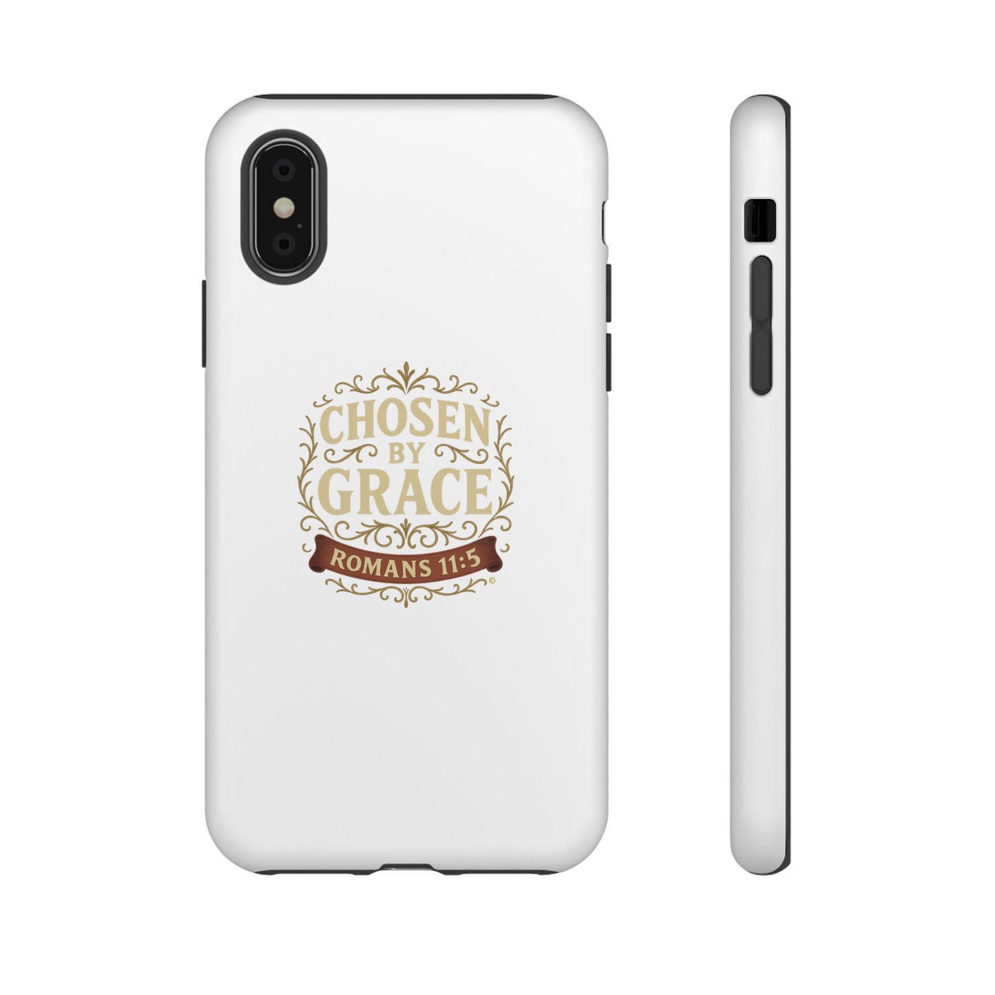 Chosen by Grace (Color), Rugged Phone Case, Inspirational Mobile Cover, Gift for Faith Lovers, Faith-Based Protector