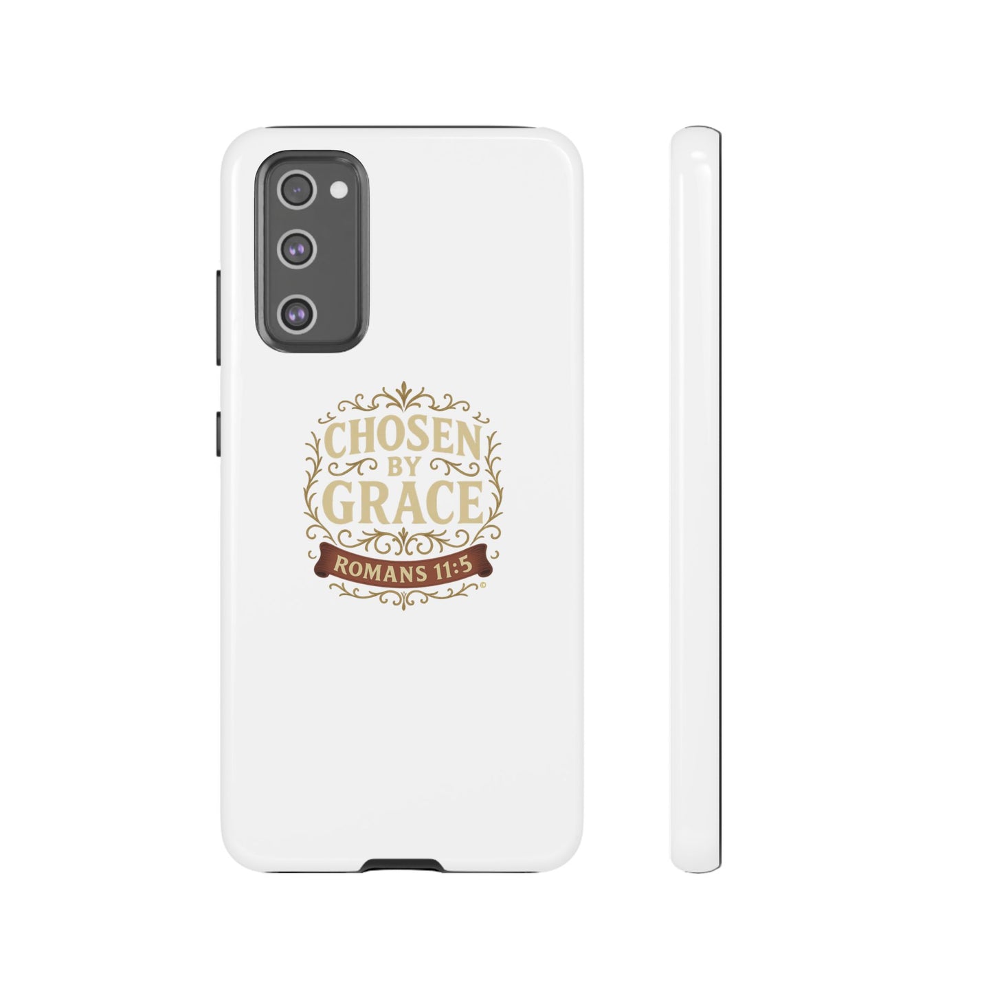 Chosen by Grace (Color), Rugged Phone Case, Inspirational Mobile Cover, Gift for Faith Lovers, Faith-Based Protector