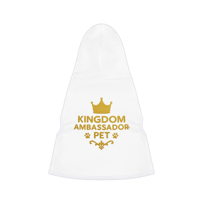Kingdom Ambassador Pet (Gold Lettering) Hoodie for Stylish Companions | Cute Pet Clothing, Dog Hoodie, Pet Apparel, Stylish Dog Wear, Pet Gifts - Cross Apparel USA