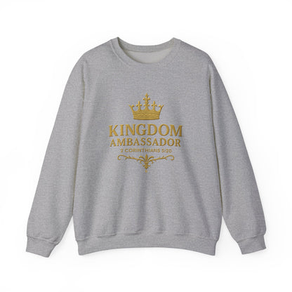Kingdom Ambassador Crewneck Sweatshirt - Faith-Based Fashion, Christian Gift, Bible Verse, Inspirational Apparel, Cozy Church Wear