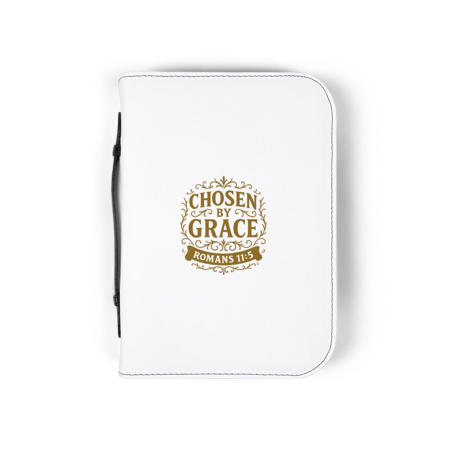 Chosen by Grace (Gold Lettering) Inspirational Bible Cover, Gift for Believers, Faith-Based Book Cover - Cross Apparel USA