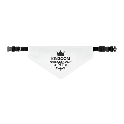 Kingdom Ambassador Pet (Black Lettering) Clip-on Bandana Collar