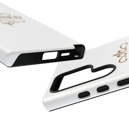 Blessed (Gold Lettering), Rugged Phone Case, Inspirational Mobile Cover, Gift for Faith Lovers, Faith-Based Protector - Cross Apparel USA