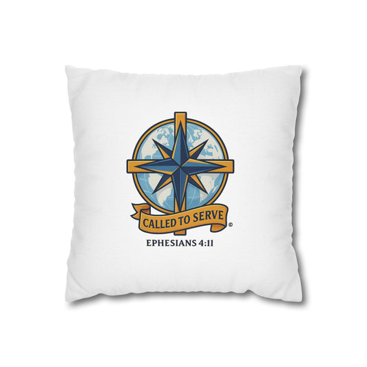 Called to Serve (Full Color) Square Pillow Cover | Inspirational Home Decor | Gifts for Faith (Pillow not included)