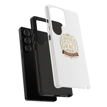 Chosen by Grace (Color), Rugged Phone Case, Inspirational Mobile Cover, Gift for Faith Lovers, Faith-Based Protector