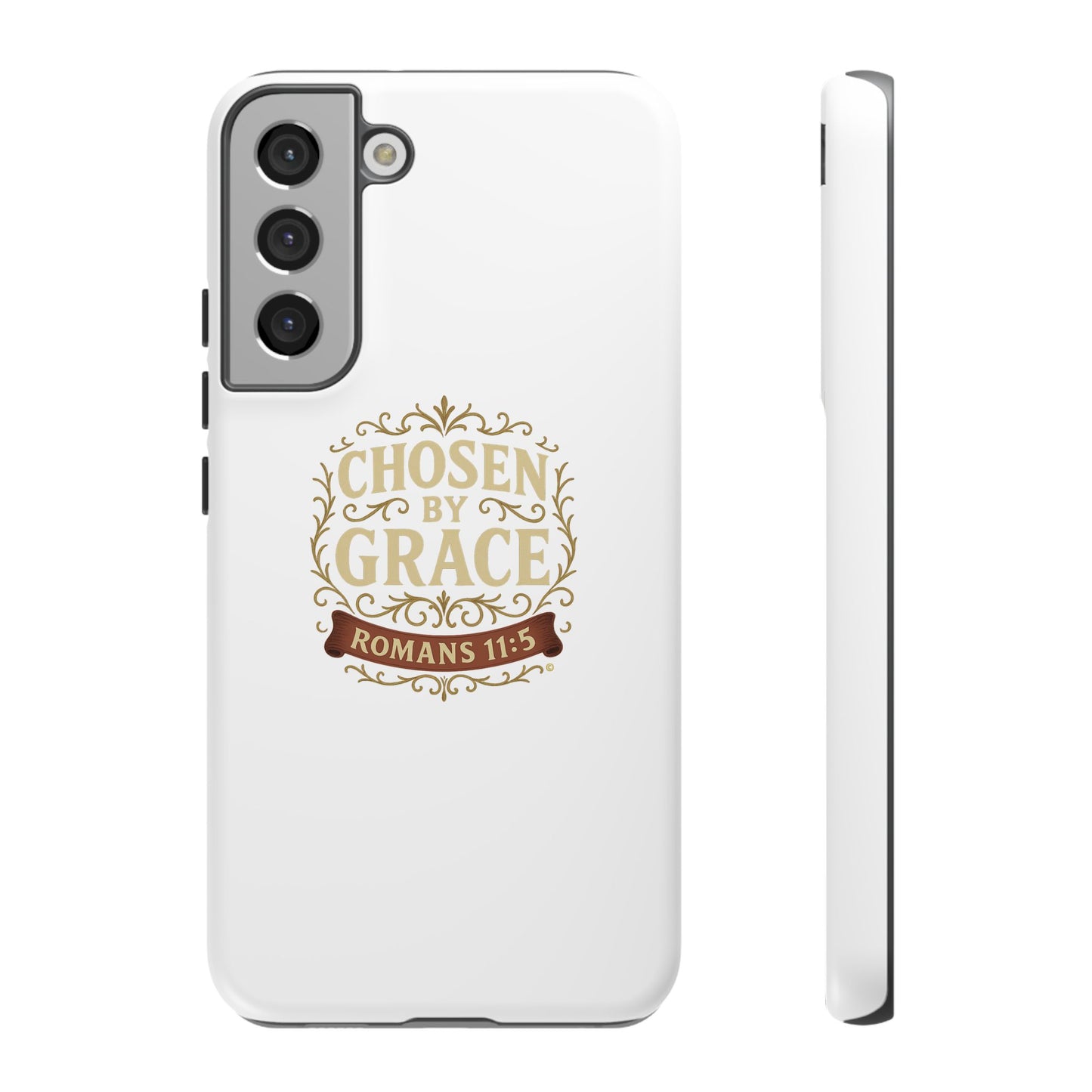 Chosen by Grace (Color), Rugged Phone Case, Inspirational Mobile Cover, Gift for Faith Lovers, Faith-Based Protector