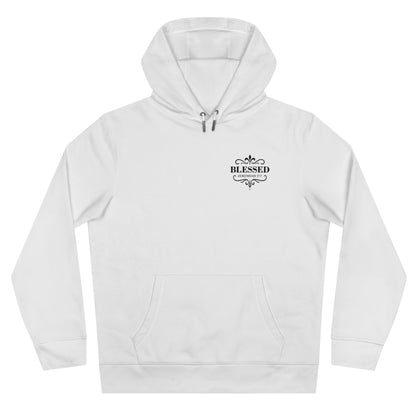 Blessed (Small Design on front plus Large Design on back) Hooded Sweatshirt, Faith-Based Hooded Sweatshirt, Inspirational Apparel, Unique Gift for Believers