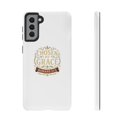 Chosen by Grace (Color), Rugged Phone Case, Inspirational Mobile Cover, Gift for Faith Lovers, Faith-Based Protector