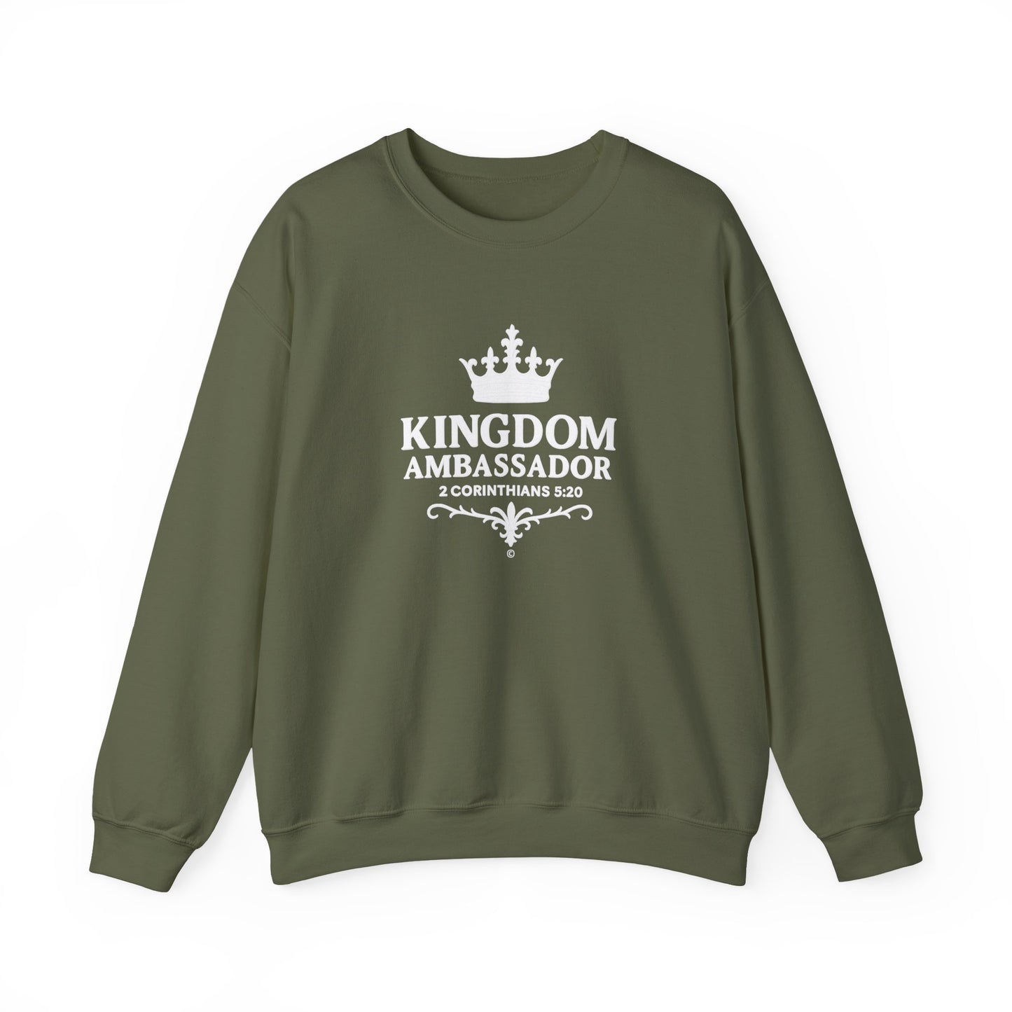 Kingdom Ambassador (White Lettering) Apparel Clothing Unisex Crewneck Sweatshirt