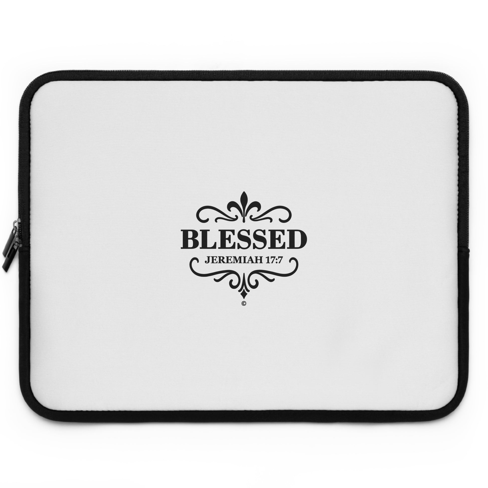 Blessed Laptop Sleeve - Inspirational Tech Accessory, Christian Gift, Stylish Protection for Devices, Faith-Based Protector - Cross Apparel USA