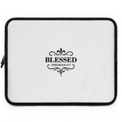 Blessed Laptop Sleeve - Inspirational Tech Accessory, Christian Gift, Stylish Protection for Devices, Faith-Based Protector - Cross Apparel USA