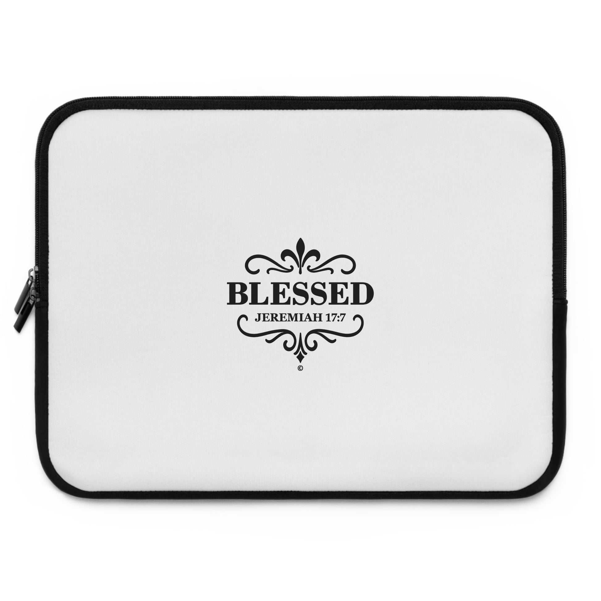 Blessed Laptop Sleeve - Inspirational Tech Accessory, Christian Gift, Stylish Protection for Devices, Faith-Based Protector - Cross Apparel USA