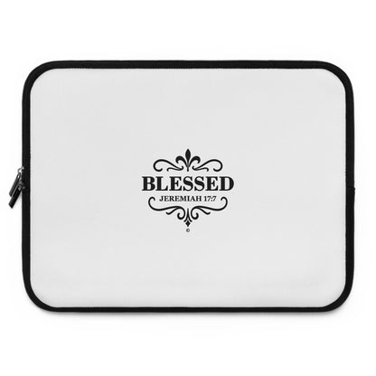 Blessed Laptop Sleeve - Inspirational Tech Accessory, Christian Gift, Stylish Protection for Devices, Faith-Based Protector - Cross Apparel USA