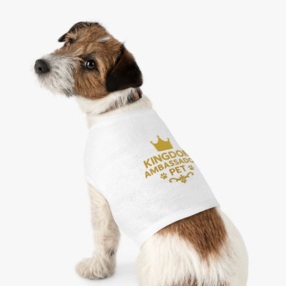 Kingdom Ambassador Pet (Gold Lettering) Tank Top, Dog Shirt, Pet Apparel, Cute Pet Gift, Pet Clothes for Any Occasion, Dog Lover Gift - Cross Apparel USA