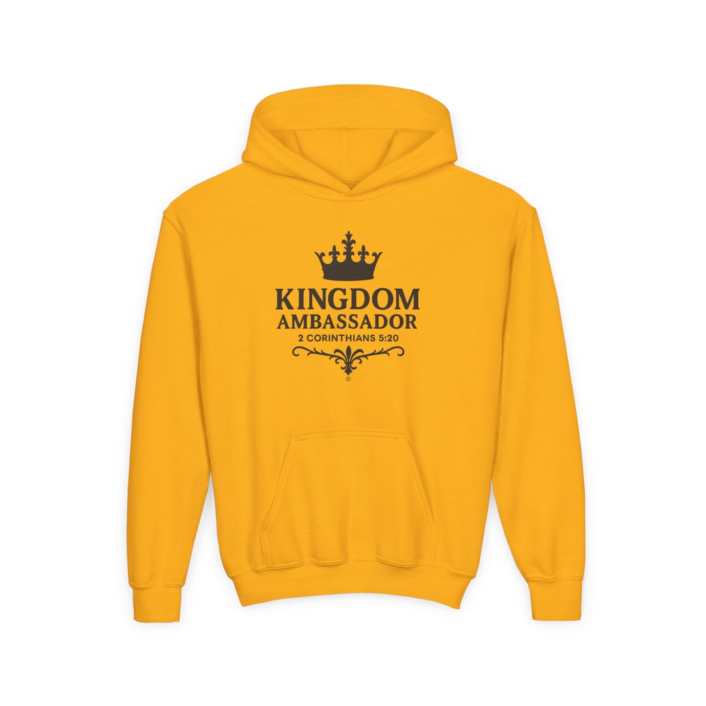 Kingdom Ambassador Youth Hoodie Hooded Sweatshirt Apparel Clothing for Kids, Perfect Gift for Young Believers