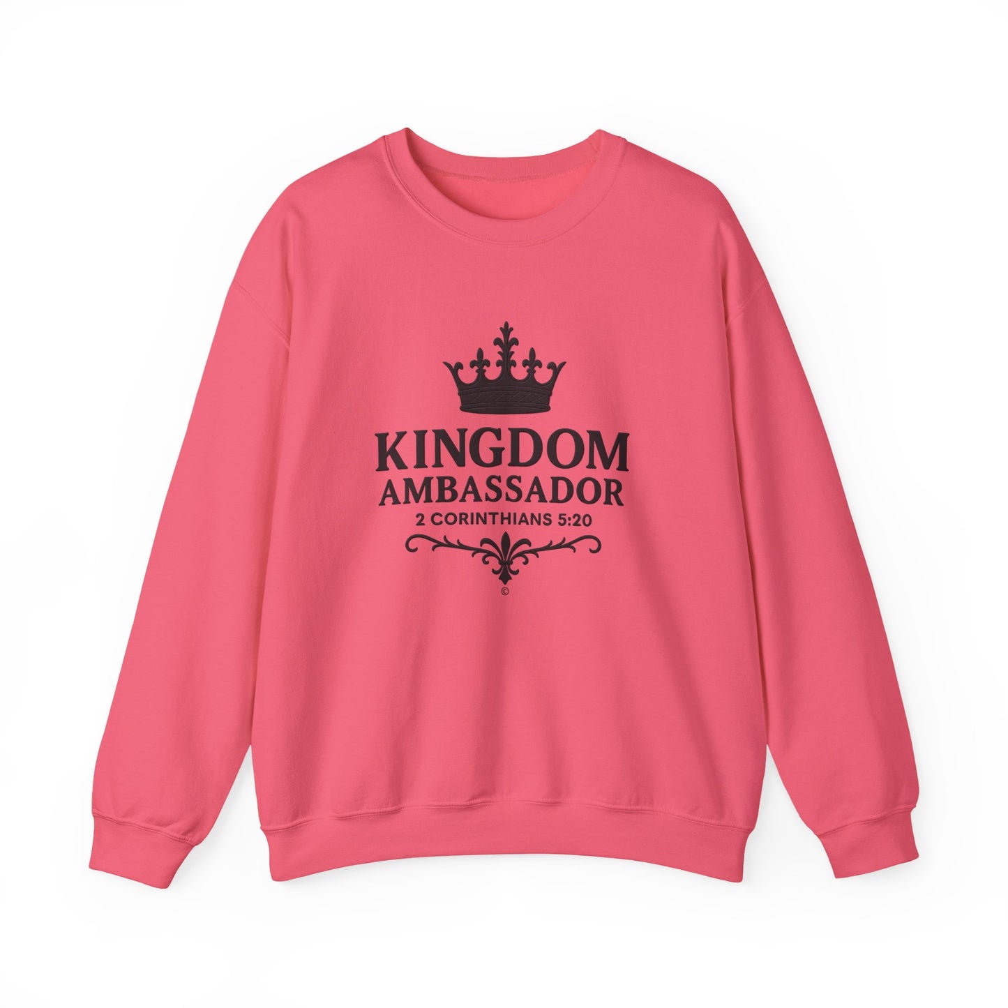 Kingdom Ambassador Sweatshirt (Black Lettering), Unisex Crewneck, Biblical Inspiration, Faith Apparel, Gift for Believers, Church Events