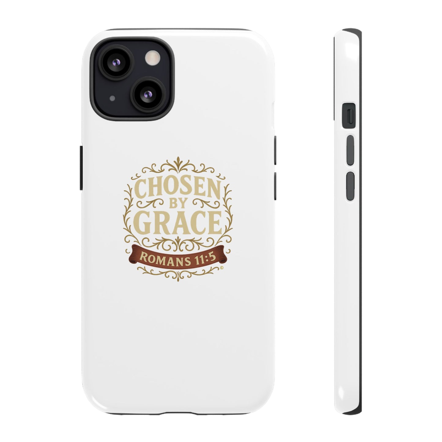 Chosen by Grace (Color), Rugged Phone Case, Inspirational Mobile Cover, Gift for Faith Lovers, Faith-Based Protector