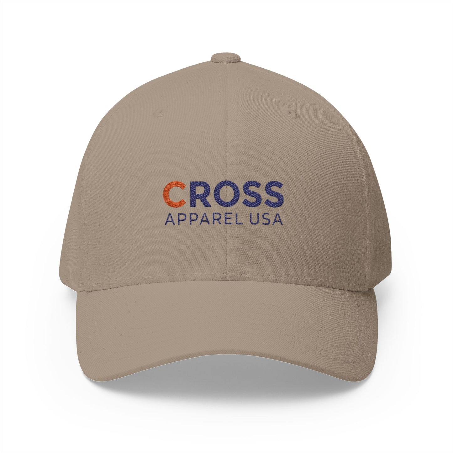 Cross Apparel USA Branded (Black Lettering) Embroidered Closed-Back Flex Fit Cap, Inspirational Streetwear, Gift for Believers, Faith-based Accessories