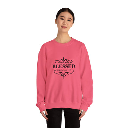 Blessed (Black Lettering) Unisex Crewneck Sweatshirt - Inspirational  Apparel Clothing