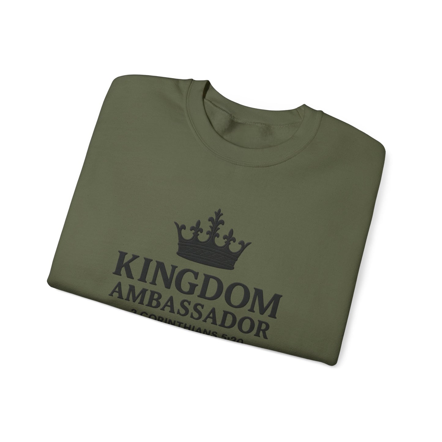 Kingdom Ambassador Sweatshirt (Black Lettering), Unisex Crewneck, Biblical Inspiration, Faith Apparel, Gift for Believers, Church Events