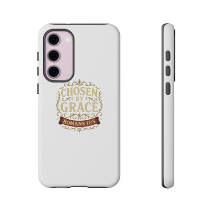 Chosen by Grace (Color), Rugged Phone Case, Inspirational Mobile Cover, Gift for Faith Lovers, Faith-Based Protector