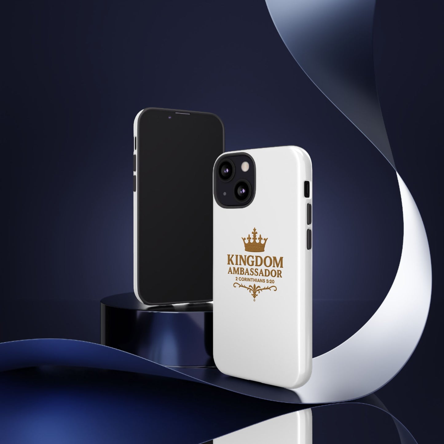 Kingdom Ambassador (Gold Lettering) Rugged Phone Case, Inspirational Mobile Cover, Gift for Faith Lovers, Faith-Based Protector