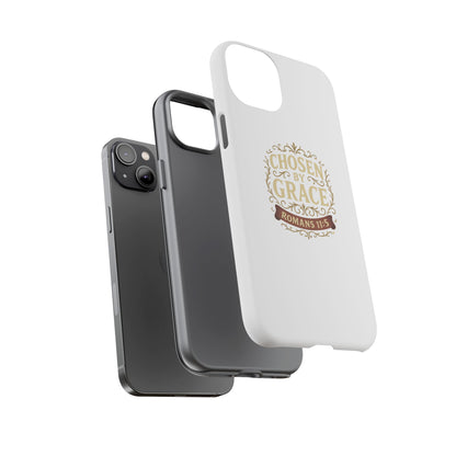 Chosen by Grace (Color), Rugged Phone Case, Inspirational Mobile Cover, Gift for Faith Lovers, Faith-Based Protector