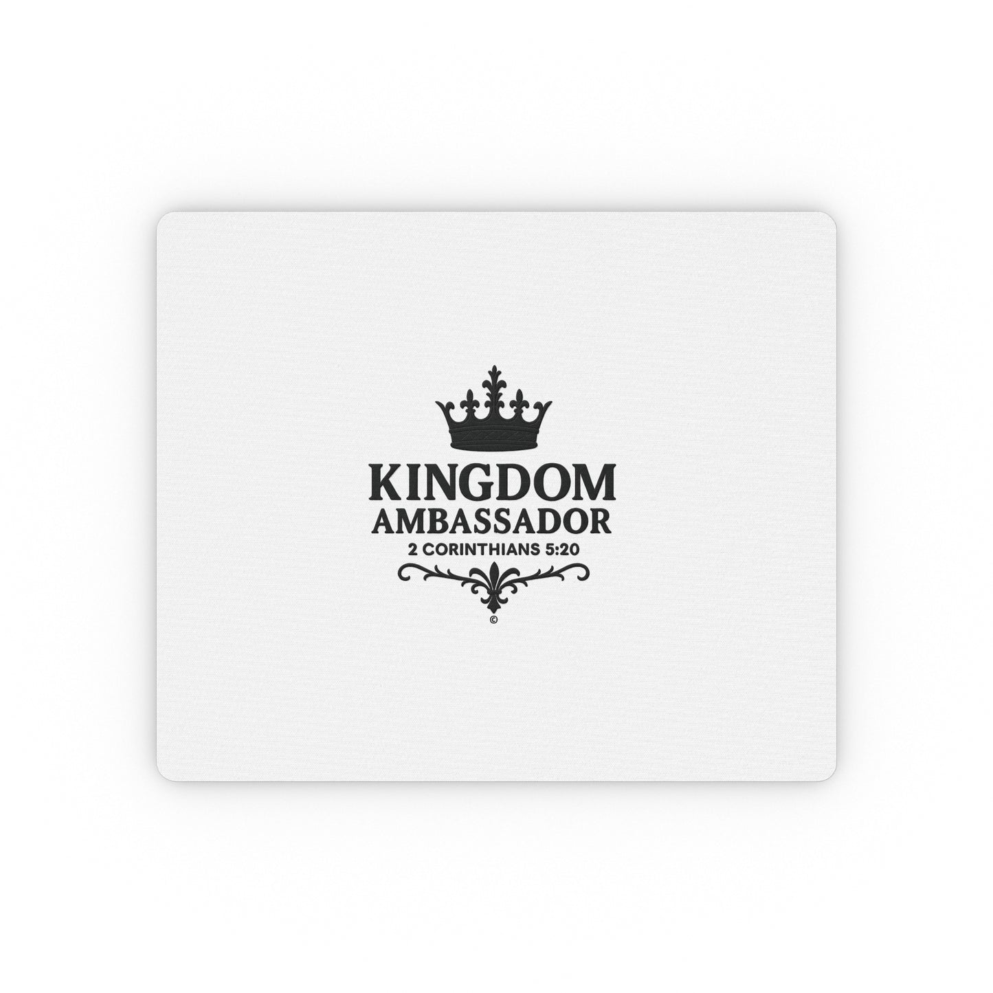 Kingdom Ambassador Inspirational Mouse Pad | Perfect for Office Decor, Gifts, Faith-Based Workspaces - Cross Apparel USA