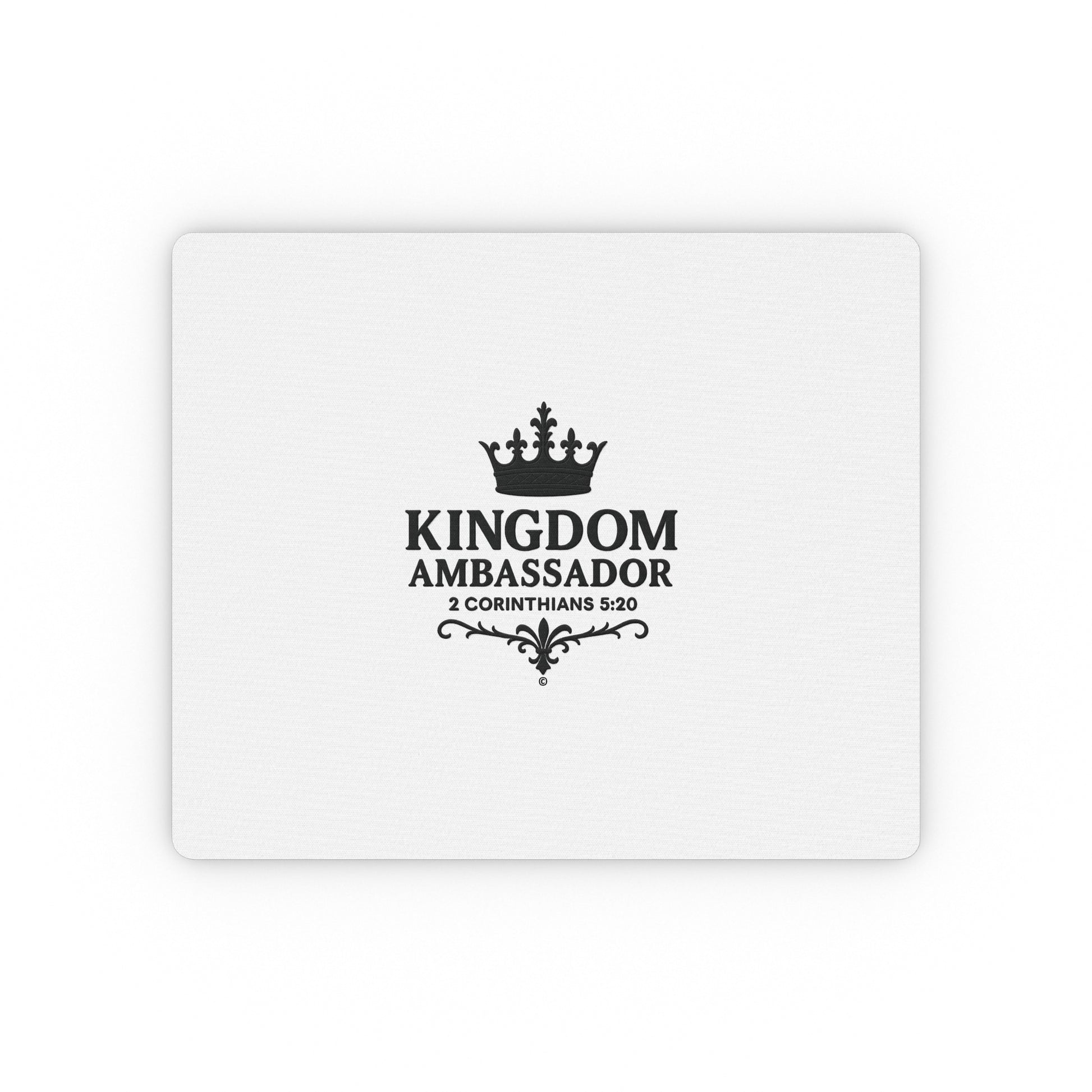 Kingdom Ambassador Inspirational Mouse Pad | Perfect for Office Decor, Gifts, Faith-Based Workspaces - Cross Apparel USA