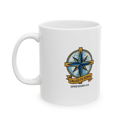 Called to Serve (Full Color) Ceramic Mug, Inspirational Gift, Coffee Cup for Faith, Gift of Believers, Devotional Drinkware (11oz, 15oz)