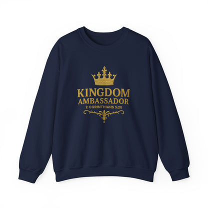 Kingdom Ambassador Crewneck Sweatshirt - Faith-Based Fashion, Christian Gift, Bible Verse, Inspirational Apparel, Cozy Church Wear