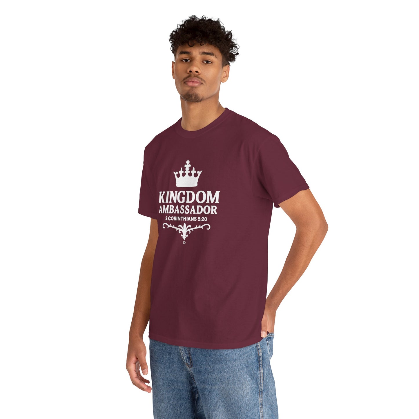 Kingdom Ambassador (White Lettering) Apparel Clothing Tee T-shirt Unisex Heavy Cotton Shirt