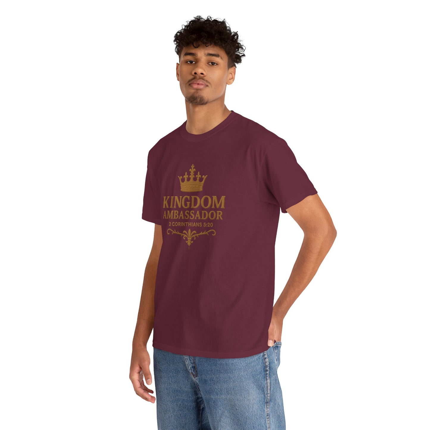 Kingdom Ambassador (Gold Lettering) Apparel Clothing Tee T-shirt Unisex Heavy Cotton Shirt