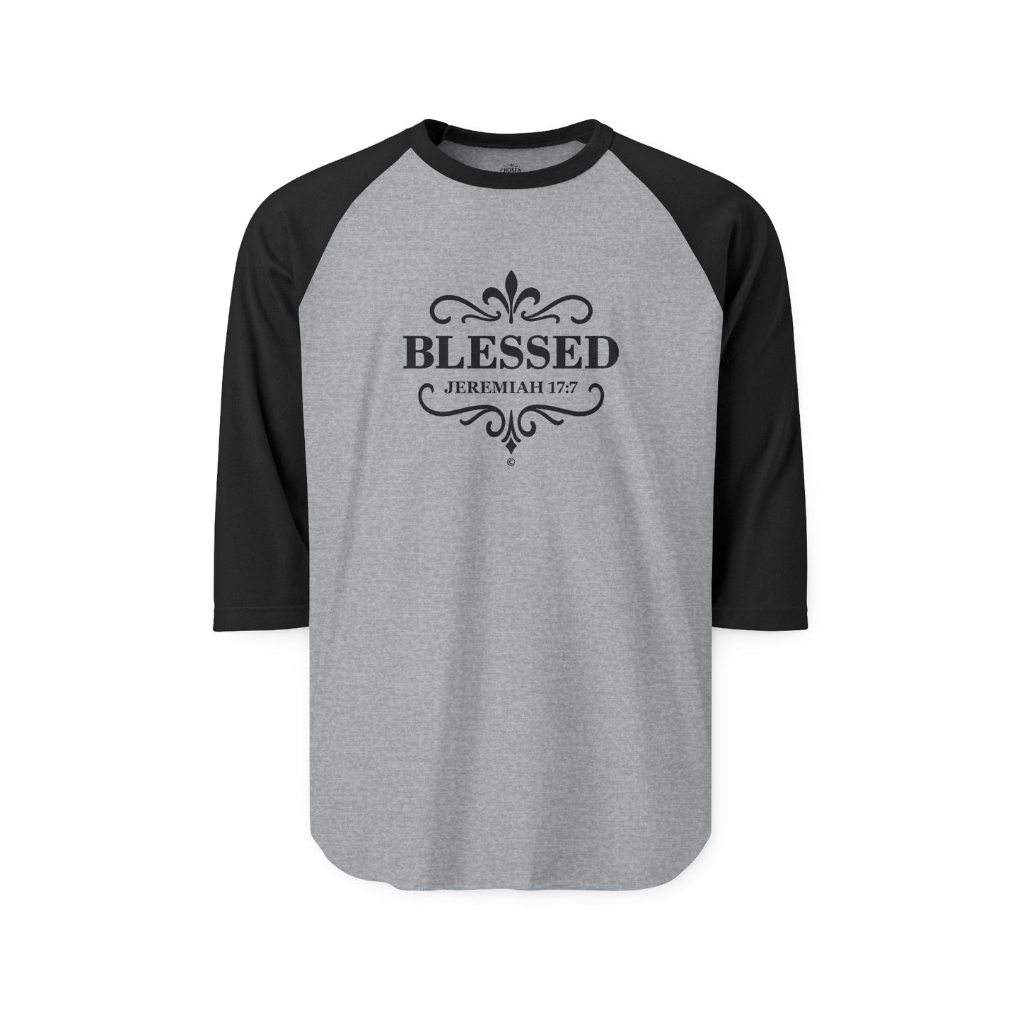 Blessed Raglan Shirt 3/4-Sleeve Baseball Shirt Clothing Apparel