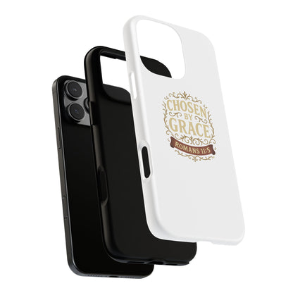 Chosen by Grace (Color), Rugged Phone Case, Inspirational Mobile Cover, Gift for Faith Lovers, Faith-Based Protector