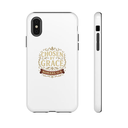 Chosen by Grace (Color), Rugged Phone Case, Inspirational Mobile Cover, Gift for Faith Lovers, Faith-Based Protector