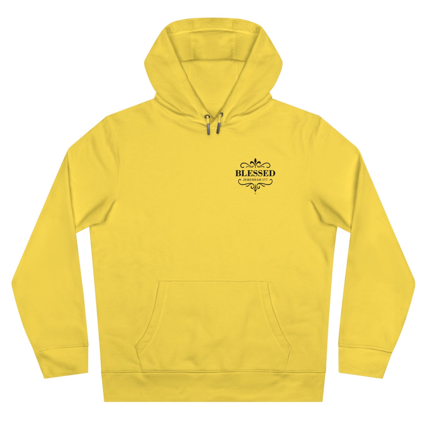 Blessed (Small Design on front plus Large Design on back) Hooded Sweatshirt, Faith-Based Hooded Sweatshirt, Inspirational Apparel, Unique Gift for Believers