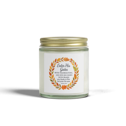 Enter His Gates with Thanksgiving Candles for Home Decor | Aromatherapy, Inspirational Gift Idea, Relaxation, Fall Decor