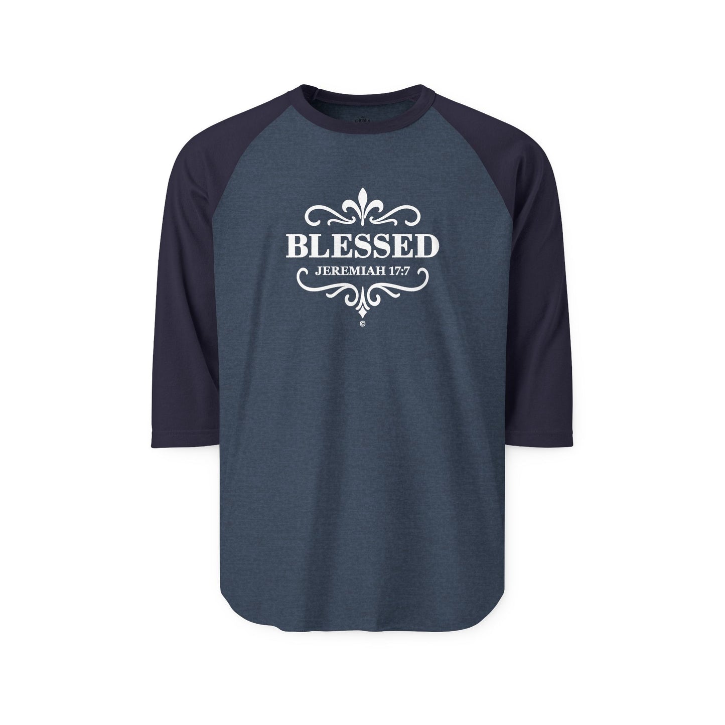 Blessed Raglan Shirt 3/4-Sleeve Baseball Shirt Clothing Apparel