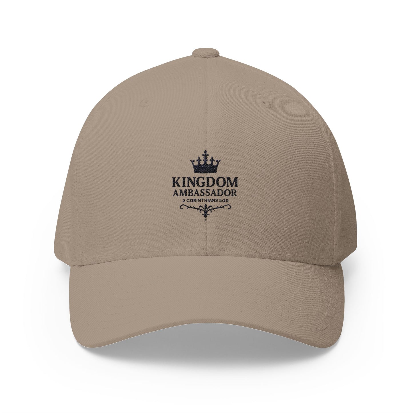 Kingdom Ambassador (Black Lettering) Embroidered Cap - Stylish Flex Fit Closed-Back Hat, Perfect for Events, Gifts, and Celebrations
